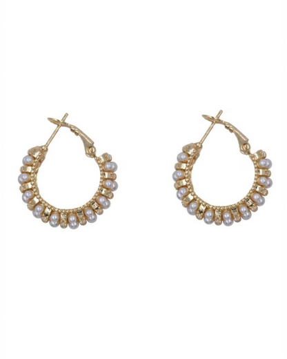 Arracadas de Perlas Mallorca | Zirconias con Pelas | Chapa de Oro