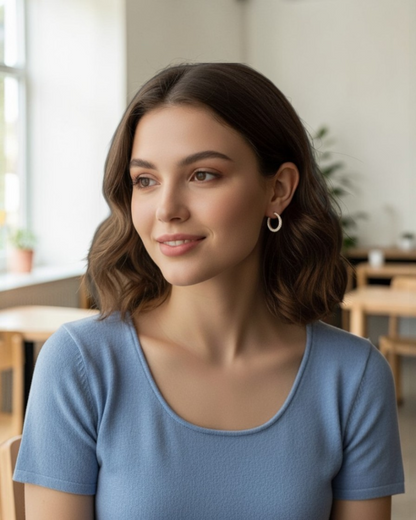 Arracadas de Perlas Mallorca | Acabado Brillante Ibory | Chapa de Oro