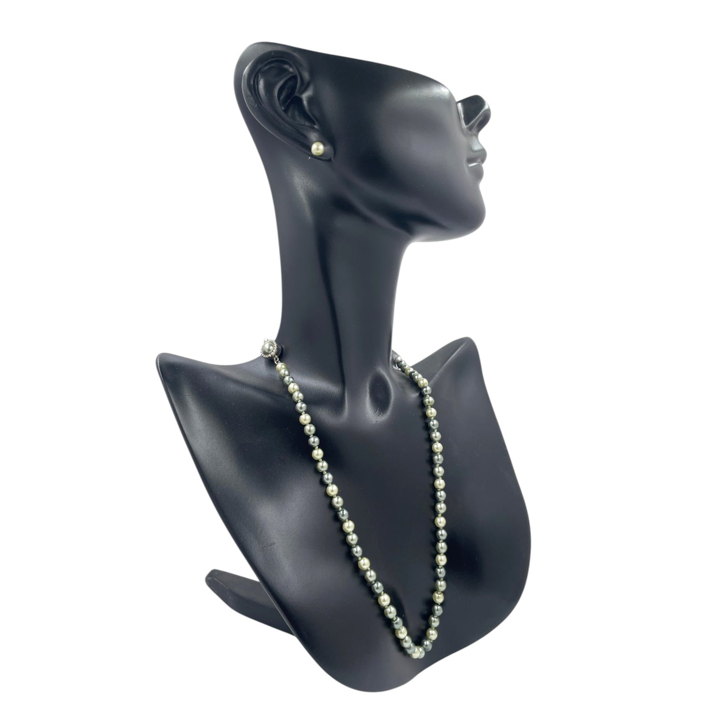 Set Collar y Aretes | Perlas Mallorca Bijoux | Bicolor tonos Verdes 8MM