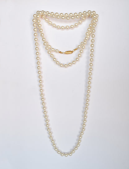 Collar Triple | de Perlas Mallorca | Blanco Clásico