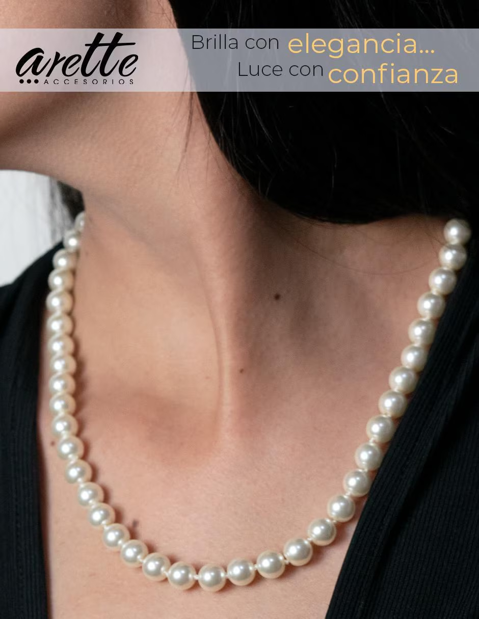 Collar de Perlas Mallorca | Blanco Clásico de 45cm