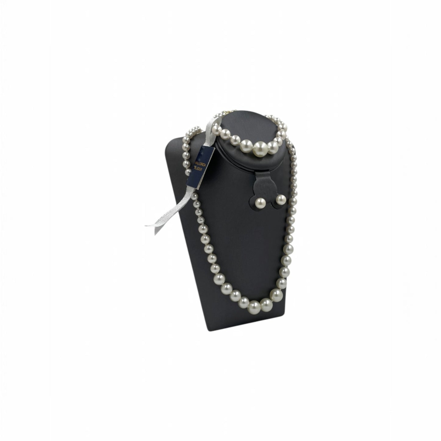 Juego Collar Aretes y Pulsera | Elegantes Perlas Mallorca  | Ibory Estilo Princesa