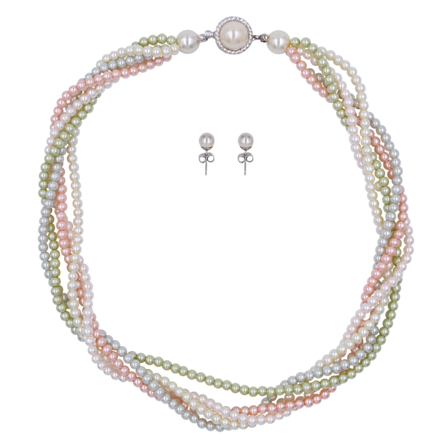 Juego Collar y Aretes | 5 En uno Colores Pastel