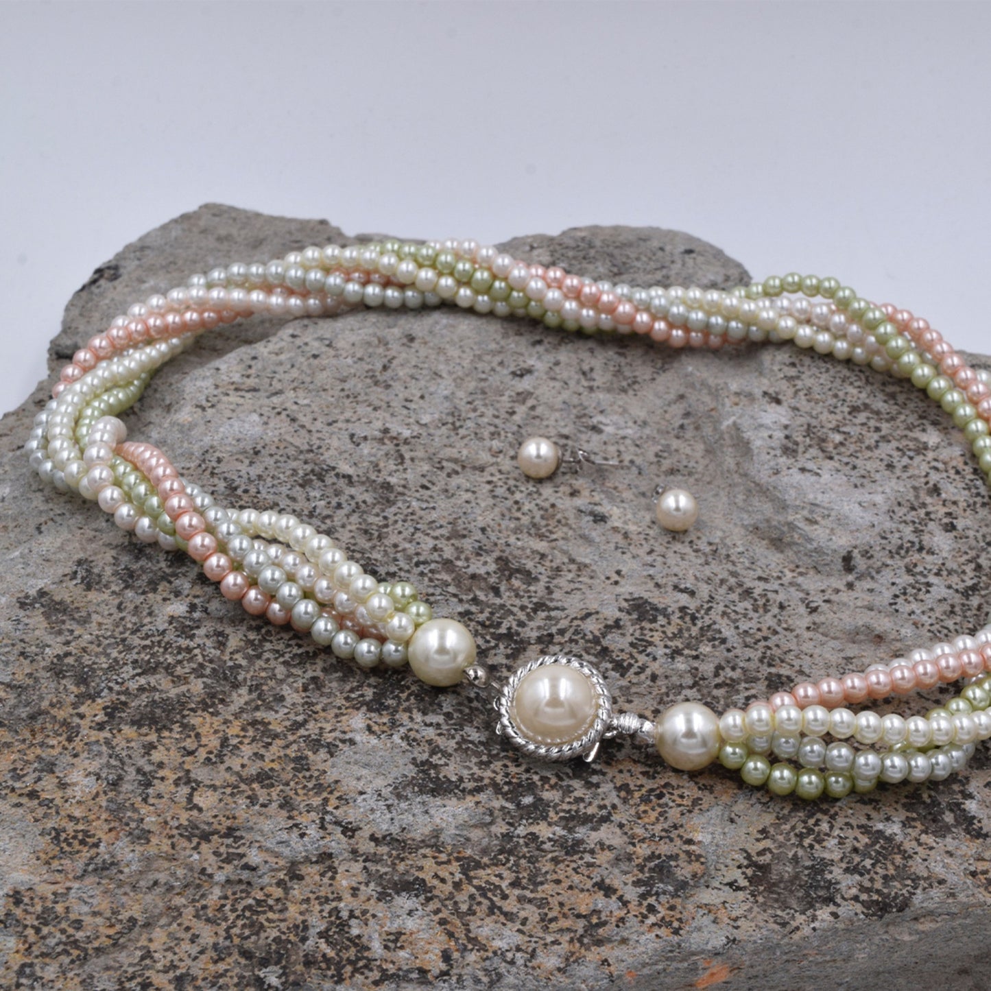 Juego Collar y Aretes | 5 En uno Colores Pastel